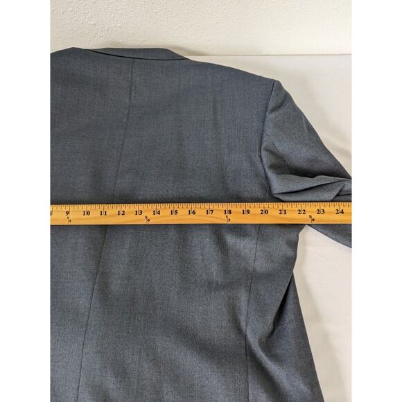 Vintage LeBaron Wool Blazer‎ Men's Size 42R Union Made USA Gray Model Howell New - Picture 15 of 16